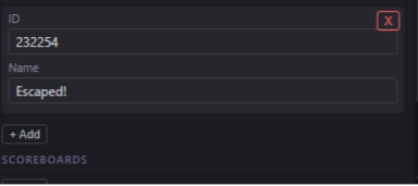 Action list showing Award Newgrounds Medal and Submit Score rows