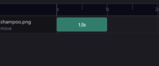Timeline Panel with two keyframe markers on the X track