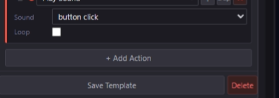 Play Sound action in an event action list